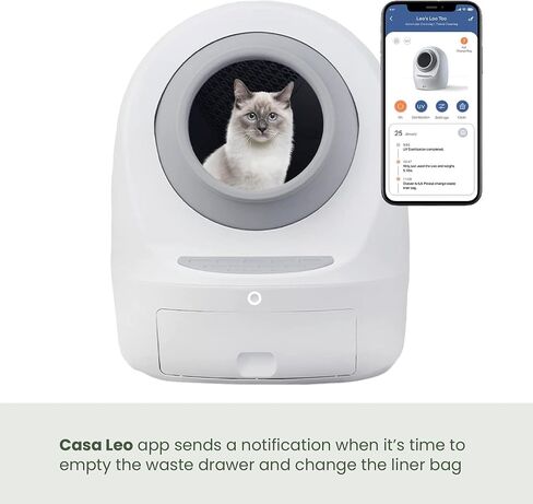 أكياس بطانة درج الفضلات من Leo's Loo Too من Casa Leo I لصناديق الفضلات الأوتوماتيكية، سميكة 2 مل مع رباط، غير معطرة، 25 قطعة in Saudi Arabia
