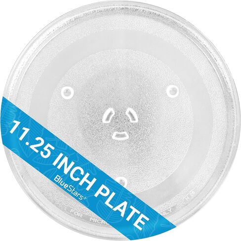BlueStars Microwave Glass Plate 11.25"/28.5cm - Replaces WB49X10097 WB39X0078 WB49X10034 EAP651544 PS651544 - Universal Fit 11-1/4" Samsung LG Hotpoint Microwaves Ovens - Durable Y-Type Turntable Tray in Saudi Arabia
