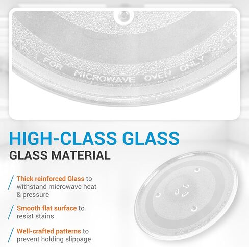BlueStars Microwave Glass Plate 11.25"/28.5cm - Replaces WB49X10097 WB39X0078 WB49X10034 EAP651544 PS651544 - Universal Fit 11-1/4" Samsung LG Hotpoint Microwaves Ovens - Durable Y-Type Turntable Tray in Saudi Arabia
