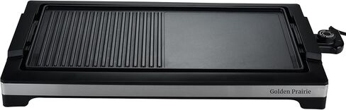 شواية وشواية 2 في 1، شواية كهربائية داخلية بدون دخان، شواية شواء سريعة التسخين بقدرة 1800 وات، طبق طهي غير لاصق، 5 مستويات درجة حرارة قابلة للتعديل، قابلة للفصل وآمنة للاستخدام في غسالة الأطباق، مقابض باردة الملمس، أسود in Kuwait