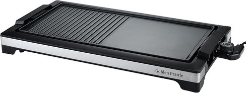 شواية وشواية 2 في 1، شواية كهربائية داخلية بدون دخان، شواية شواء سريعة التسخين بقدرة 1800 وات، طبق طهي غير لاصق، 5 مستويات درجة حرارة قابلة للتعديل، قابلة للفصل وآمنة للاستخدام في غسالة الأطباق، مقابض باردة الملمس، أسود in Kuwait