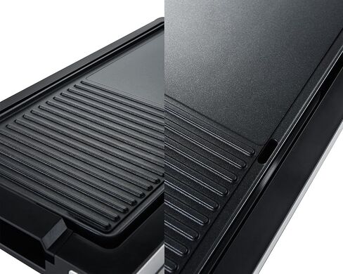 شواية وشواية 2 في 1، شواية كهربائية داخلية بدون دخان، شواية شواء سريعة التسخين بقدرة 1800 وات، طبق طهي غير لاصق، 5 مستويات درجة حرارة قابلة للتعديل، قابلة للفصل وآمنة للاستخدام في غسالة الأطباق، مقابض باردة الملمس، أسود in Kuwait