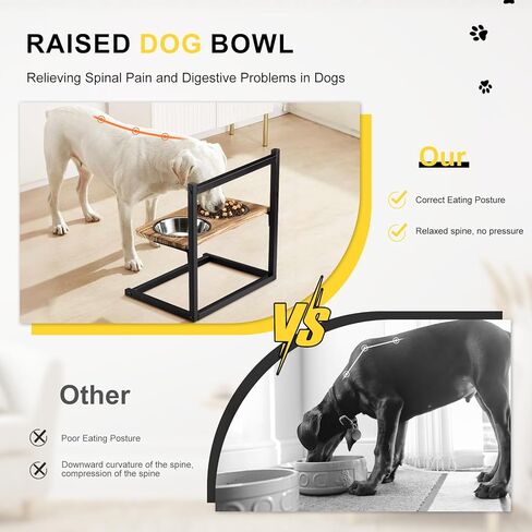 أوعية مرتفعة للكلاب مع وعاءين من الفولاذ المقاوم للصدأ، وعاء مرتفع للكلاب يمكن تعديله إلى 5 ارتفاعات 3.1 بوصة، 9 بوصة، 10 بوصة، 11 بوصة، 12 بوصة حامل وعاء للكلاب الكبيرة والمتوسطة والصغيرة (رمادي) in Kuwait