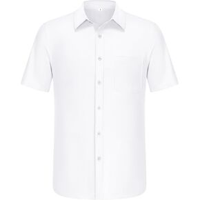 PEGENO Men's Flower Casual Button Down Short Sleeve Hawaiian Shirt in Saudi Arabia