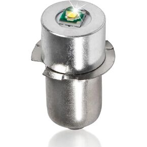 HQRP High Power Upgrade Bulb 3W LED 180LM Compatible with 12 14.4 18 Volt Hitachi Ryobi Skil Makita Craftsman Bosch Porter Cable Dewalt Milwaukee Ridgid Flashlight