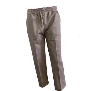 J & E Talit Men's Easy Dressing Full Elastic Waist Twill Casual Pull on Pant with Mock Fly (Large, Khaki) in Saudi Arabia