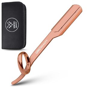 Straight Razors for Men - Professional Barber Razor for Close Shave with premium quality edge, Blades Pack & Maintenance kit included with Black Pouch - Patent Design