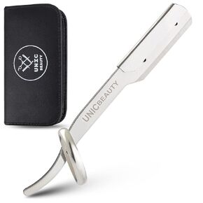 Straight Razors for Men - Professional Barber Razor for Close Shave with premium quality edge, Blades Pack & Maintenance kit included with Black Pouch - Patent Design