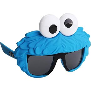 Costume Sunglasses Sesame Cookie Monster Sun-Staches Party Favors UV400 Multi-colored, 8"