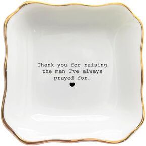 BAT TRANG Thank You For Raising The Man I've always prayed for Ring Dish - Gift For Mother of The Groom From Bride - Mother-in-Law Gift, Wedding Gift from Bride