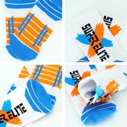 Fraobbg 4Pairs Men's Athletic Crew Socks Thick Protective Sport Cushion Elite Basketball Soccer Compression Towel Socks 7-12 in Saudi Arabia