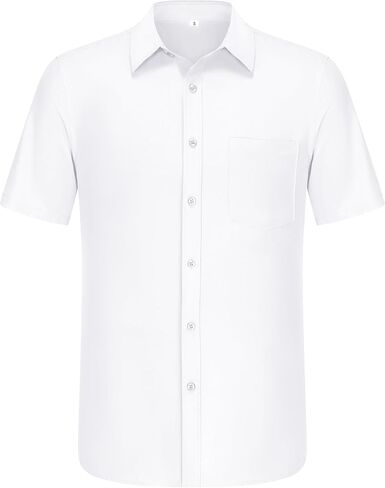 PEGENO Men's Flower Casual Button Down Short Sleeve Hawaiian Shirt in Kuwait