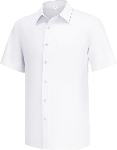 PEGENO Men's Flower Casual Button Down Short Sleeve Hawaiian Shirt in Kuwait