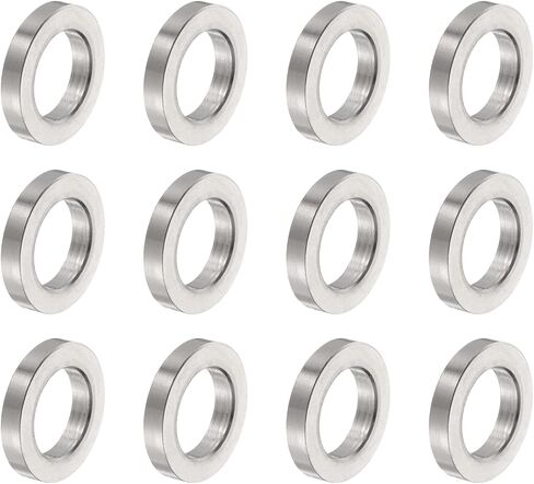 uxcell 12pcs Stainless Steel Spacer 6.2mm Bore x 10mm OD x 8mm Length Screw Bushing Plain Finish Round Metal Spacer for M6 Screws Bolts and Rods in Saudi Arabia