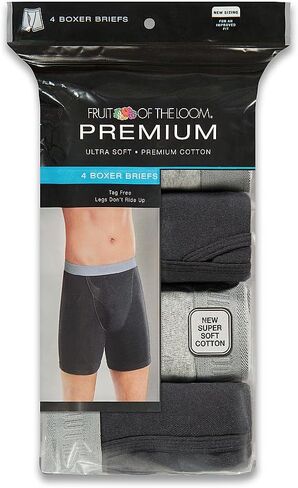 Fruit of the Loom Men's Premium Boxer Brief (4 Pack) in Kuwait