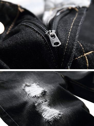 Litteking Men's Ripped Jean Shorts Casual Distressed Denim Shorts Summer Short Pants with Pockets in Kuwait