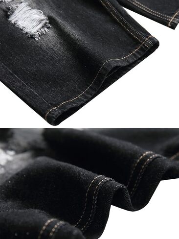 Litteking Men's Ripped Jean Shorts Casual Distressed Denim Shorts Summer Short Pants with Pockets in Kuwait