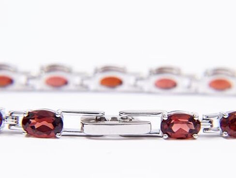 Silver Smile 925 Sterling Silver Gemstone Bracelets for Women and Girls|Attractive Tennis Bracelet in 7.25" Length with Secure Lock |Comes in a Suede Pouch in Saudi Arabia