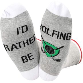 TSOTMO 2 Pairs Golfing Gift I'D Rather Be Golfing Socks For Men Golf Lovers Gift Novelty Crew Socks Gifts For Father’s Day