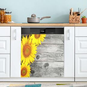 Christmas Gingerbread Candy Magnetic Dishwasher Cover Merry Xmas Refrigerator Magnet Panel Decal Decorative Wash Machine Fridge Door Cover Sheet Sticker for Kitchen Appliance 23x26 in