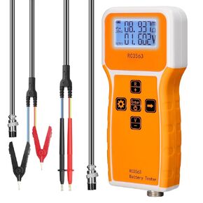 Battery Tester, 200Ω 100V Portable Battery Internal Resistance Voltage Tester 3-Digit Display Battery Tester High-Precise True Four-Wire AC Lithium Lead-Acid Lithium Battery Detector