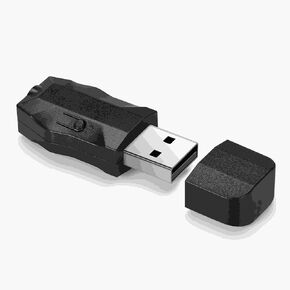 USB Bluetooth Receiver Adapter 3.5mm Car Kit Music Receiver for Home/Car Stereo Sound System, Portable Speskers, with 3.5mm Cable (Black)……