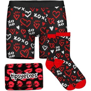 Tipsy Elves Men's Boxer Briefs and Socks Valentine's Day Gift Set