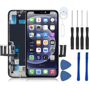 Replacement for iPhone 11 6.1-inch Screen Repair Kit, includes 3D Touch LCD Display, Integrated Frame Assembly, and Digitizer Screen, along with a Complete Set of Tools.