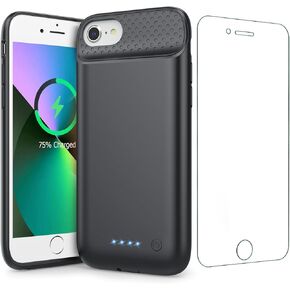 Battery Case for iPhone 6/6s/7/8/SE(2022/2020)(4.7 Inch), [2024 Upgraded] Ultra-Slim 7000mAh Portable Extended Charging Case Cover for iPhone 8, iPhone 7, iPhone 6/6s, iPhone SE Charger Case (Black)