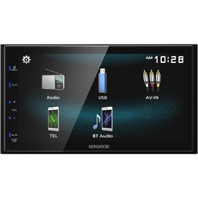 KENWOOD DMX115BT Double Din Car Stereo (45W x 4-Ch), 6.8" Touchscreen Display, Head Unit with Dual Bluetooth Connectivity, USB, A/V, & AM/FM Car Radio, Sleek Car Multimedia Player with USB Mirroring