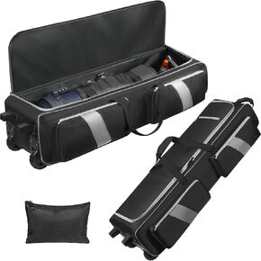 Telescope Bag with Wheels, Large Capacity Rolling Telescope Case Shock-Absorbent Padded, Telescope Case Telescope Travel Bag with Multi-pocket for Telescope & Accessories (40 Inches)