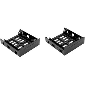 OSALADI 2pcs HDD Bracket Internal Hard Drive Mounting Kit 3.5-inch to 5.25-inch Front Bay Converter 5.25 Inch Hard Drive Mounting Bracket HDD SSD Mounting Bracket Hard Disk Mounting Kit