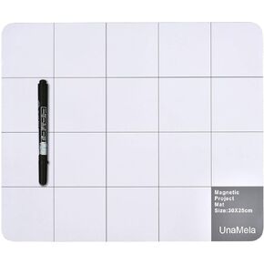 Magnetic Mat, Magnetic Project Mat, Unamela Large Size Mat with Dry Erase Pen - Preventing Losing Screws When Repairing Cell Phone, Laptop or Other Electronics