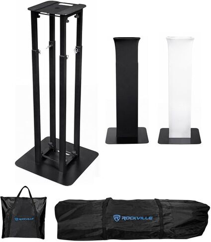 Rockville Totem Moving Head Light Stand+Black+White Scrims+Carry Bags (RTP32W) in Kuwait