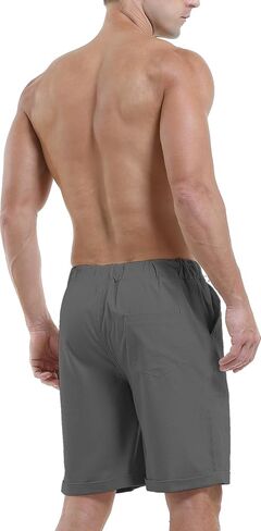 Hoerev Brand Men's Linen Casual Light Fit Shorts in Kuwait