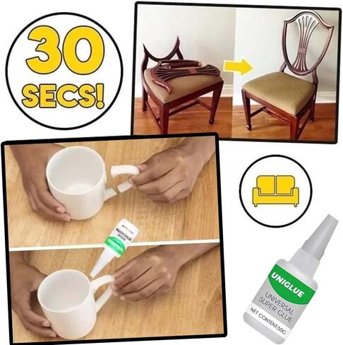 Welding High-Strength Oil-Based Glue, Universal Super-Instant Glue, Super-Bright Liquid Glue Can Quickly Repair and Cure, Suitable for Metal, Plastic, Wood, Ceramics, Leather， 50 Grams/Bottle (2PCS) in Saudi Arabia