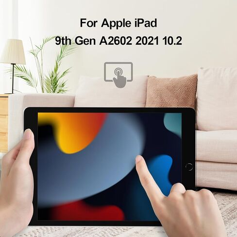 محول رقمي لشاشة اللمس لجهاز iPad 9th Gen A2602 A2603 A2604 A2605 10.2 لوحة استبدال شاشة الكمبيوتر اللوحي مجموعة إصلاح الزجاج الأمامي باللون الأسود مع أداة التثبيت (بدون شاشة LCD) in Kuwait