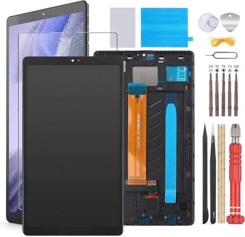 بديل شاشة Samsung Tab A7 Lite لجهاز Galaxy Tab A7 Lite 8.7 بوصة استبدال شاشة LCD لجهاز Tab A7 Lite SM-T220 SM-T227U جزء إصلاح مجموعة رقمنة اللمس باللون الأسود مع أدوات تثبيت الإطار in Kuwait