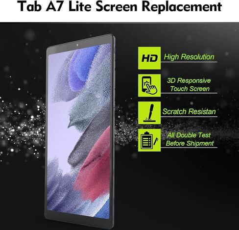 بديل شاشة Samsung Tab A7 Lite لجهاز Galaxy Tab A7 Lite 8.7 بوصة استبدال شاشة LCD لجهاز Tab A7 Lite SM-T220 SM-T227U جزء إصلاح مجموعة رقمنة اللمس باللون الأسود مع أدوات تثبيت الإطار in Kuwait