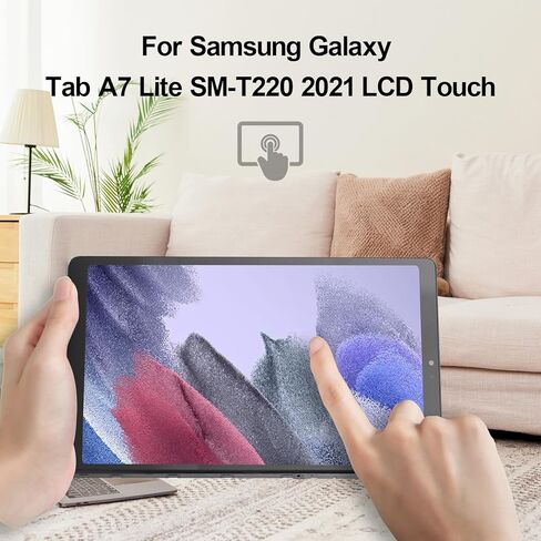 بديل شاشة Samsung Tab A7 Lite لجهاز Galaxy Tab A7 Lite 8.7 بوصة استبدال شاشة LCD لجهاز Tab A7 Lite SM-T220 SM-T227U جزء إصلاح مجموعة رقمنة اللمس باللون الأسود مع أدوات تثبيت الإطار in Kuwait