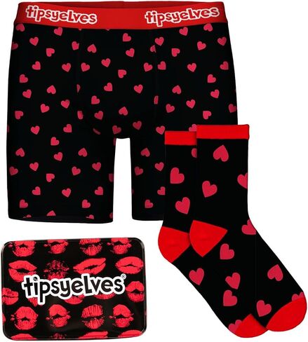 Tipsy Elves Men's Boxer Briefs and Socks Valentine's Day Gift Set in Saudi Arabia