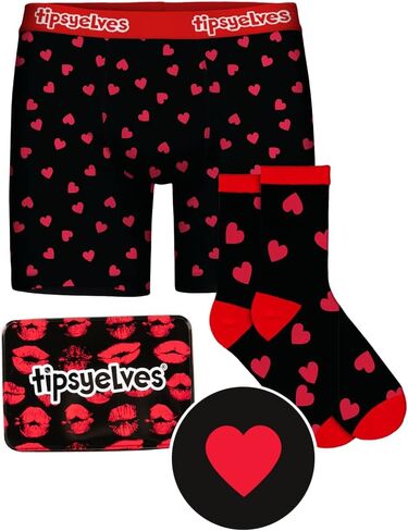 Tipsy Elves Men's Boxer Briefs and Socks Valentine's Day Gift Set in Saudi Arabia