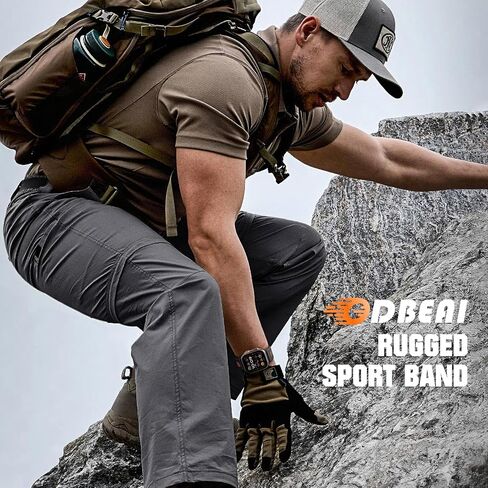 حزام Odbeai الرياضي متوافق مع Apple Watch Ultra 2/Ultra Band، متوافق مع أحزمة ساعة Apple للرجال 49 مم 46 مم 45 مم 44 مم 42 مم، حزام بديل مقاوم للماء من السيليكون لسلسلة iWatch SE 10 9 8-1 in Saudi Arabia