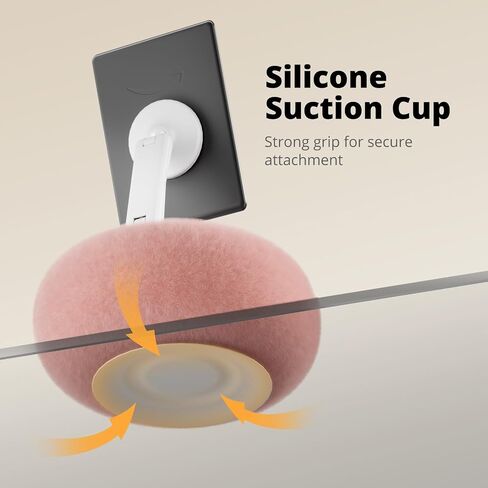 SupeDesk Magnetic Phone Pillow Stand, Phone Holder for Bed,Lap,Desk, Cozy Pillow Stand with Snack Bowl and 2 Magnetic Rings, Compatible with 3.5-7" iPhone,E-Reader, Kindle, Pink in Kuwait