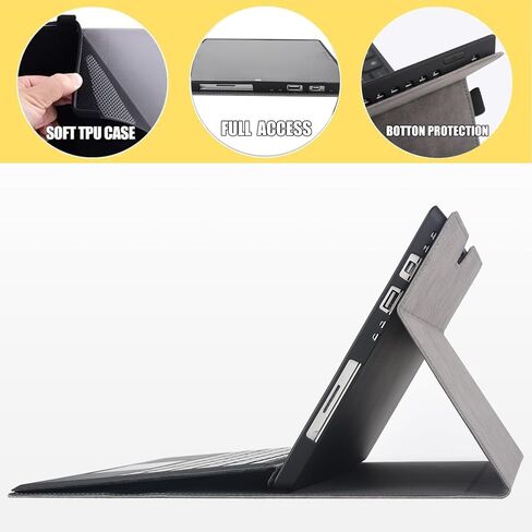 Protective Case for Microsoft Surface Pro 3 Model 1631 Compatible with Keyboard Cover Ultral Thin & Light Heat Dissipation Design (Grey) in Kuwait