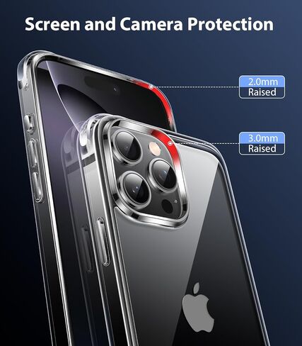 حافظة Mkeke لهاتف iPhone 16 Pro Max شفافة [غير صفراء] [حماية من السقوط من الدرجة العسكرية] حافظة شفافة مضادة للصدمات لهاتف iPhone 16 Pro Max حافظة ممتصة للصدمات لهاتف Apple 6.9 بوصة 2024 in Kuwait