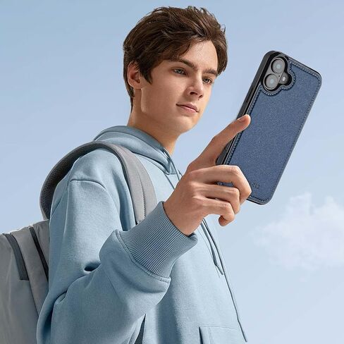 HAII for iPhone 16 Case, 2 in1 Multifunctional Detachable Wallet Phone Case for Men Women with RFID Blocking Card Holder Wrist Strap Shockproof Protective Case for iPhone 16 (Blue) in Saudi Arabia