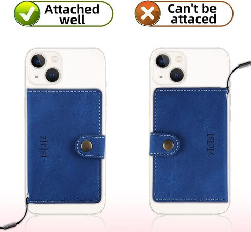 Phone Wallet Magnetic,Compatible with Apple Magsafe Wallet for iPhone 16/15/14 Pro Max/14 Pro/14 Plus/13/12 Series,Vegan Leather Magnetic Wallet with 5 Card Holders/RFID Blocking,Light Blue in Saudi Arabia
