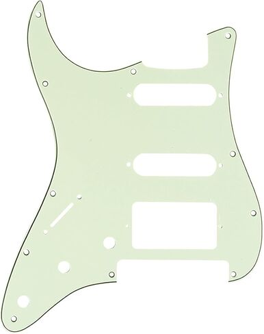 Musiclily Pro باليد اليسرى 11 فتحة على الطراز الحديث Strat HSS جيتار Pickguard لقطع جسر ستراتوكاستر الأمريكي/المكسيكي فلويد روز، 4 طبقات من اللؤلؤ الأبيض in Saudi Arabia