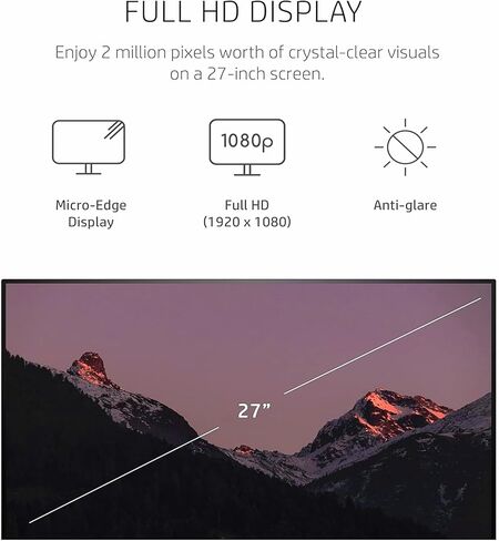 كمبيوتر HP Newest Business 27 الكل في واحد، شاشة 27 بوصة FHD، Intel Core i7-1355U، ذاكرة الوصول العشوائي 64 جيجابايت، 1 تيرابايت PCIe SSD، كاميرا تعمل بالأشعة تحت الحمراء، لوحة مفاتيح سلكية وماوس، HDMI، RJ-45، Wi-Fi 6، بلوتوث، Windows 11 برو، أسود in Saudi Arabia